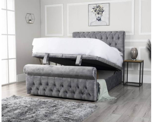 Chesterfield Front Opening Ottoman Storage Bed Frame