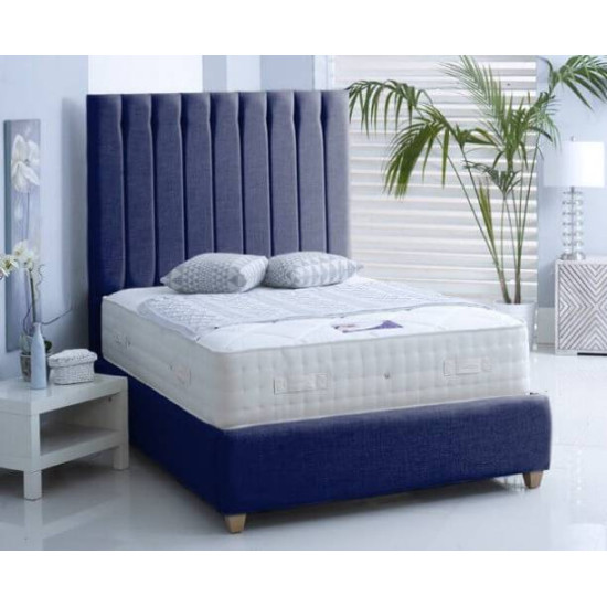 Bedz4u Devon bespoke fabric upholstered bed with vertical tufted headboard