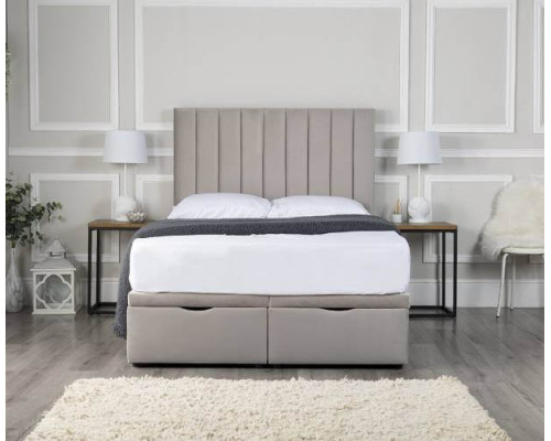 Laila Ottoman Storage Bed with Vertical Pannelled Headboard Laila Ottoman Storage Bed with Vertical Pannelled Headboard