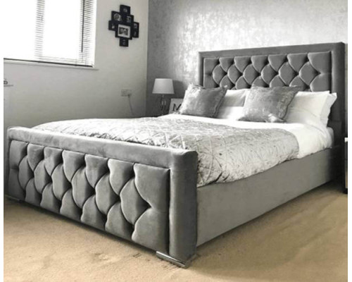 Paris Fabric Bespoke Bed Frame in Various Colours 