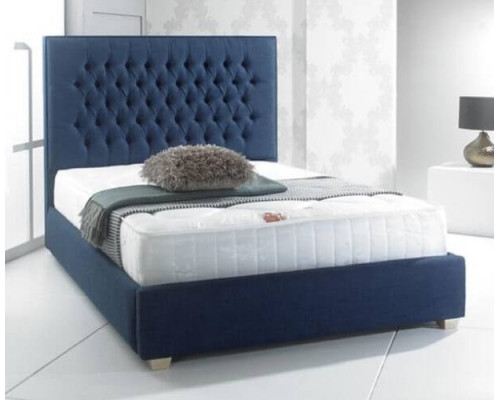 Reeth Handmade Fabric Bed Frame with Tufted Headboard