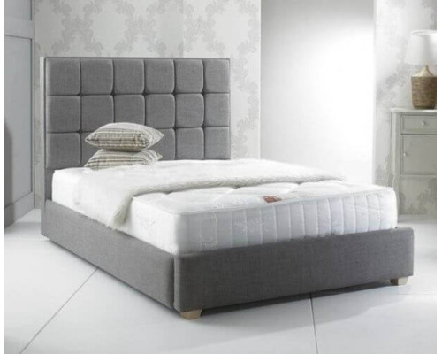 Rome Bespoke Cubed Panelled Fabric Bed Frame