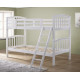 Barbican Hardwood White Finished Single Bunk Bed with Storage Drawers | Bunk Beds (by Bedz4u.co.uk)