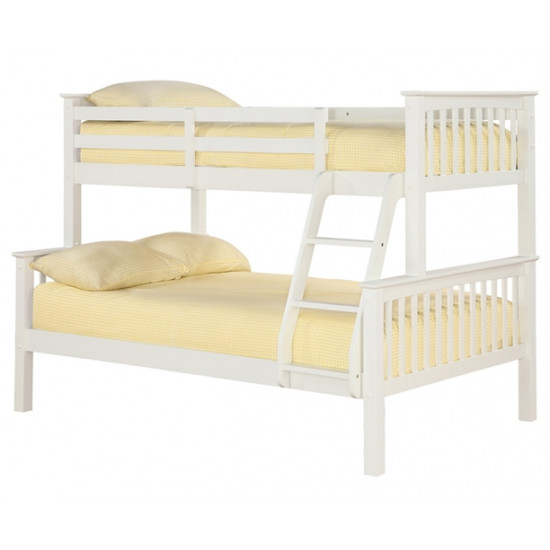 Otto Off White Triple Sleeper Bunk Bed | Bunk Beds (by Bedz4u.co.uk)
