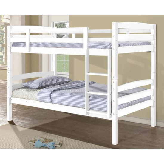 Tripoli White Hardwood Bunk Bed by Heartlands Furniture | Bunk Beds (by Bedz4u.co.uk)