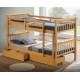 Artisan Beds Calder beech wood bunk bed with storage drawers