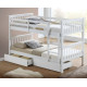 Artisan Beds Calder white wood bunk bed that splits into two single beds