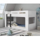 Artisan Beds Nancy modern white bunk bed with black ladder