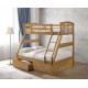 Artisan Beds Oak sleeper bunk bed with storage drawers