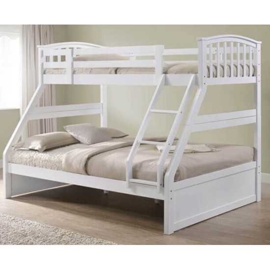 Artisan Beds White hardwood triple sleeper bunk bed