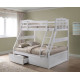 Artisan Beds White sleeper bunk bed with storage drawers