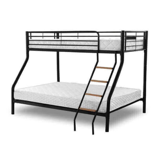 Heartlands Furniture Alexa black metal triple sleeper bunk bed