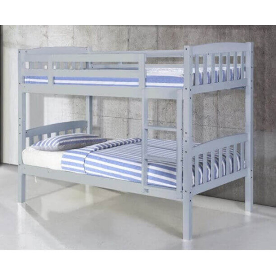 Heartlands Furniture Ashbrook grey wooden bunk bed