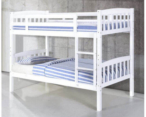 Ashbrook White Finished Single Wood Bunk Bed
