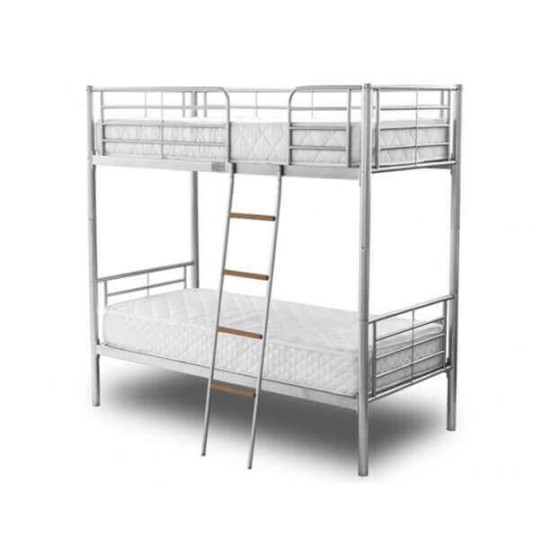 Heartlands Furniture Melvin silver metal bunk bed