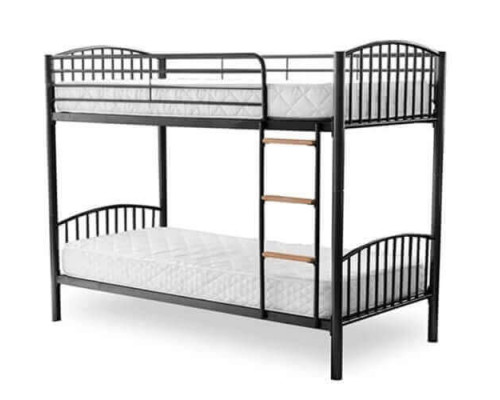 Montreal Black Metal Bunk Bed by Heartlands Furniture