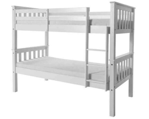 Porto White Wood Bunk Bed by Heartlands Furniture