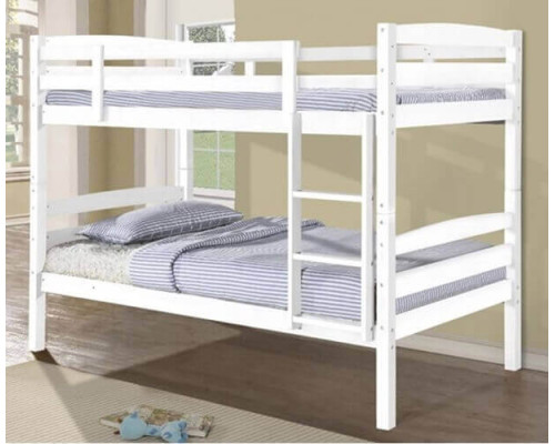 Tripoli White Hardwood Bunk Bed by Heartlands Furniture