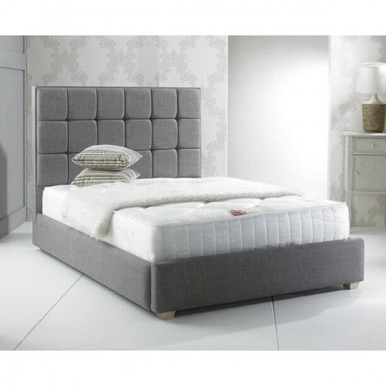 Rome Bespoke Cubed Panelled Fabric Bed Frame | Handmade Fabric Bed Frames (by Bedz4u.co.uk)