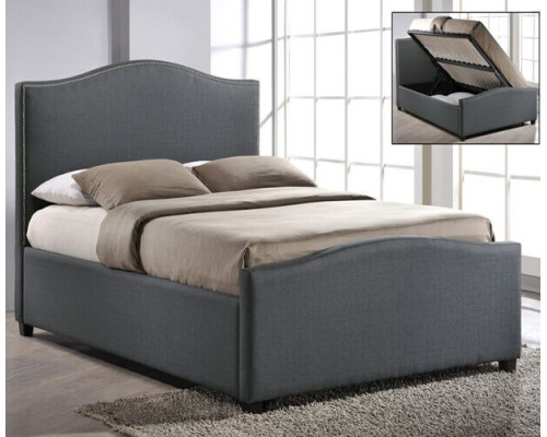 Brunswick Grey Fabric Ottoman Storage Bed