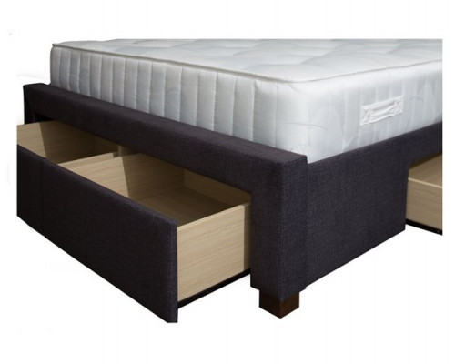 Zara Dark Grey Fabric 4 Drawer Modern Storage Bed 
