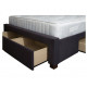 Zara Dark Grey Fabric 4 Drawer Modern Storage Bed | Storage Beds (by Bedz4u.co.uk)