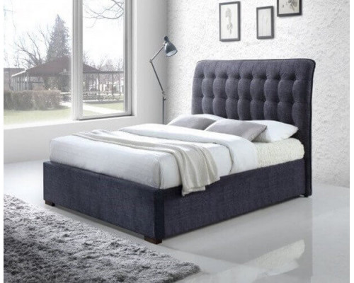 Hamilton Dark Grey Upholstered Fabric Bed by Time Living