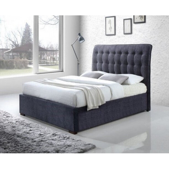 Hamilton Dark Grey Upholstered Fabric Bed by Time Living | Fabric and Upholstered Bed Frames (by Bedz4u.co.uk)
