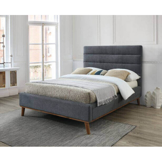 Mayfair Dark Grey Upholstered Fabric Bed | Fabric and Upholstered Bed Frames (by Bedz4u.co.uk)