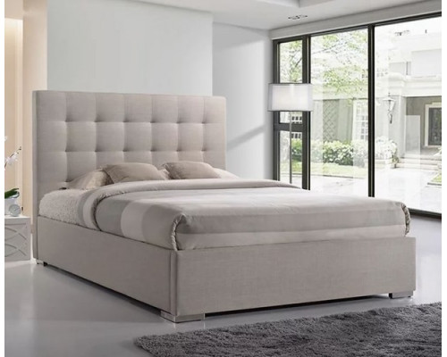 Nevada Stone Upholstered Fabric Bed by Time Living