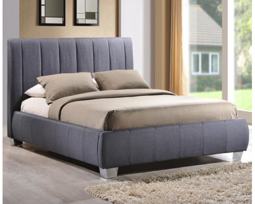 Braunston Grey Upholstered Fabric Bed by Time Living