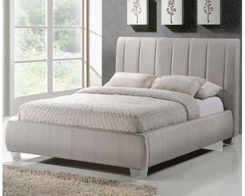 Braunston Sand Upholstered Fabric Bed by Time Living