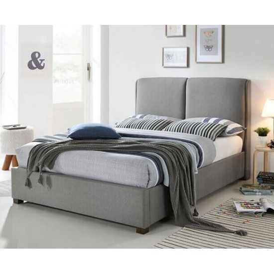 Oakland Light Grey Upholstered Fabric Bed by Time Living | Fabric and Upholstered Bed Frames (by Bedz4u.co.uk)
