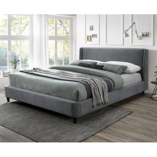 Edburgh Grey Fabric Bed Frame by Time Living | Fabric and Upholstered Bed Frames (by Bedz4u.co.uk)