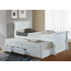 Captains White Sleigh Style Guest Bed with Storage Drawers | Guest Beds (by Bedz4u.co.uk)