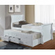 Artisan Beds Captains white sleigh guest bed with storage drawers and trundle