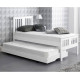 Artisan Beds White hardwood guest bed with trundle erected