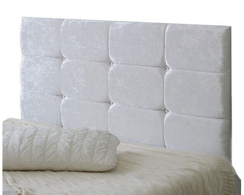 Willow Panelled Hand Tufted Floor Standing Headboard with Crystal Finials