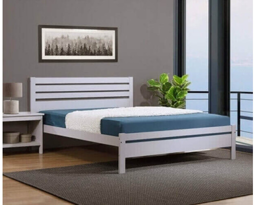 Astley Light Grey Wood Bed by Heartlands Furniture