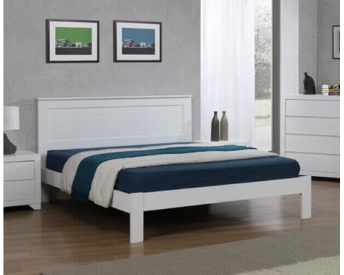 Etna White Wood Bed by Heartlands Furniture