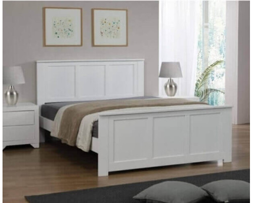 Mali White Solid Wood Bed by Heartlands Furniture 