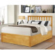 Zoe Oak Ottoman Storage Bed by Heartlands Furniture | Storage Beds (by Bedz4u.co.uk) Heartlands Furniture Zoe oak ottoman storage bed open storage compartment