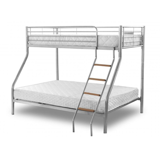 Alexa Silver Metal Triple Sleeper Bunk Bed by Heartlands Furniture | Bunk Beds (by Bedz4u.co.uk)