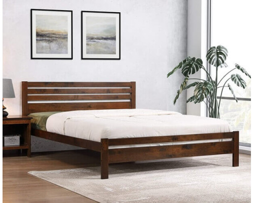 Astley Antique Oak Wood Bed by Heartlands Furniture