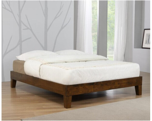 Charlie Rustic Oak Platform Wood Bed by Heartlands Furniture