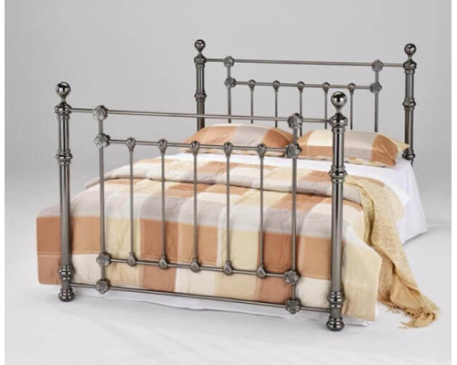 Elanor Black Nickel Metal Bed Frame by Heartlands Furniture