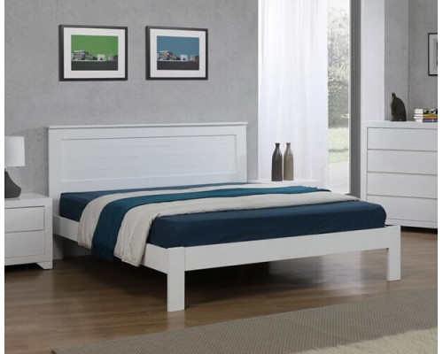 Etna White Wood Bed by Heartlands Furniture