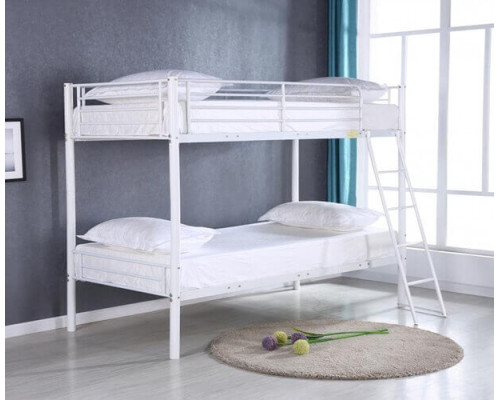 Himley White Metal Bunk Bed by Heartlands Furniture 