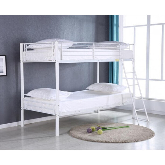 Himley White Metal Bunk Bed by Heartlands Furniture | Bunk Beds (by Bedz4u.co.uk)