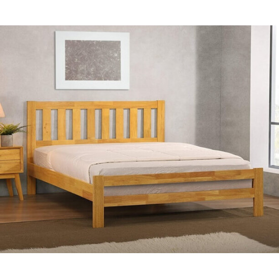 Kempton Hardwood Natural Oak Wood Bed by Heartlands Furniture | Wooden Beds (by Bedz4u.co.uk)